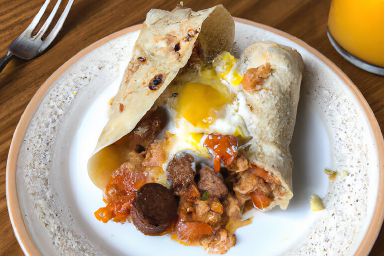 Sausage Breakfast Burrito Recipe - Santa Recipes