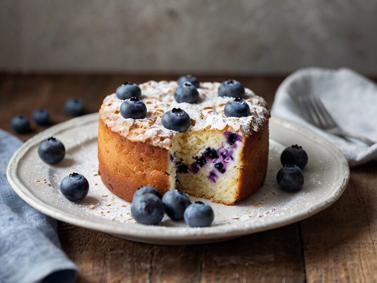 Fluffy Blueberry Greek Yogurt Cake Recipe