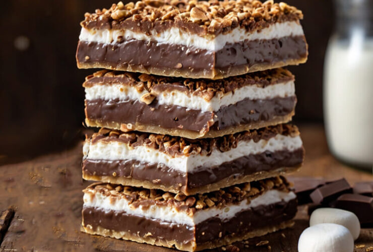 Chocolate Marshmallow Crunch Bars Recipe