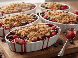 Ina Garten Tri Berry Crumbles Recipe