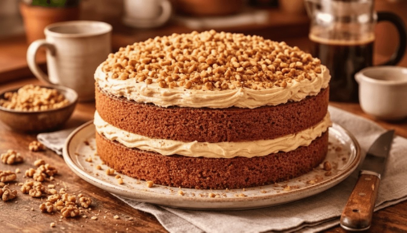 Hairy Bikers Coffee And Walnut Cake Recipe