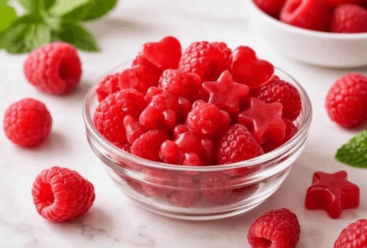 Homemade Raspberry Gummy Fruit Snacks Recipe