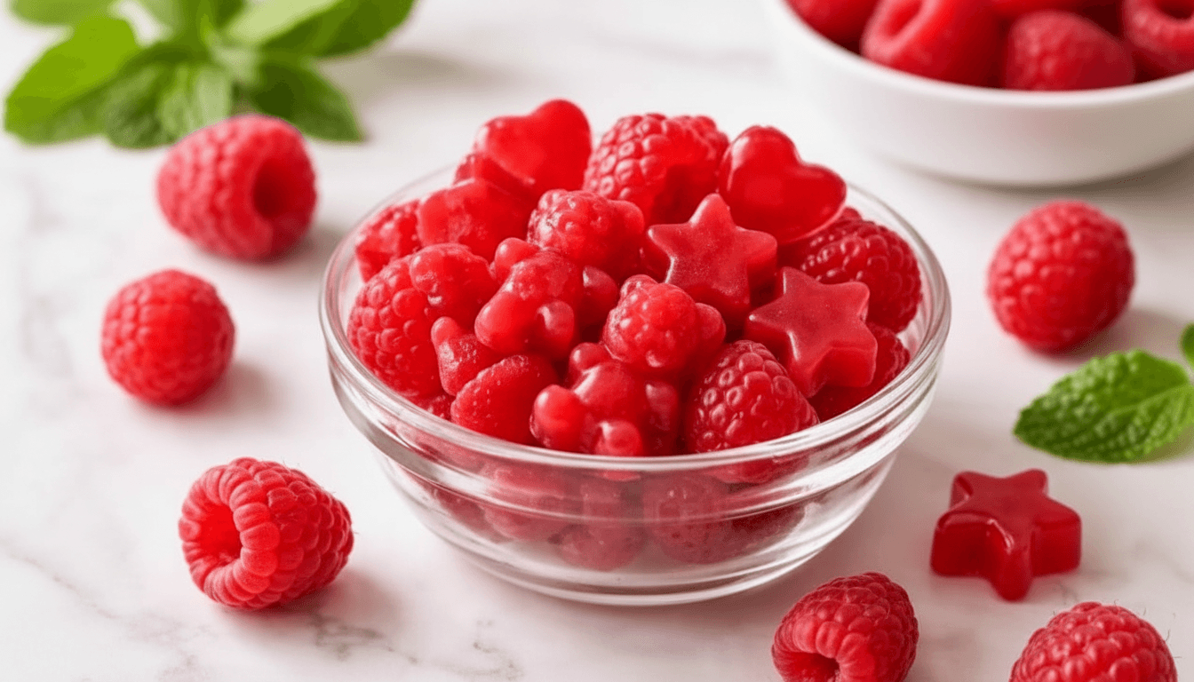Homemade Raspberry Gummy Fruit Snacks Recipe