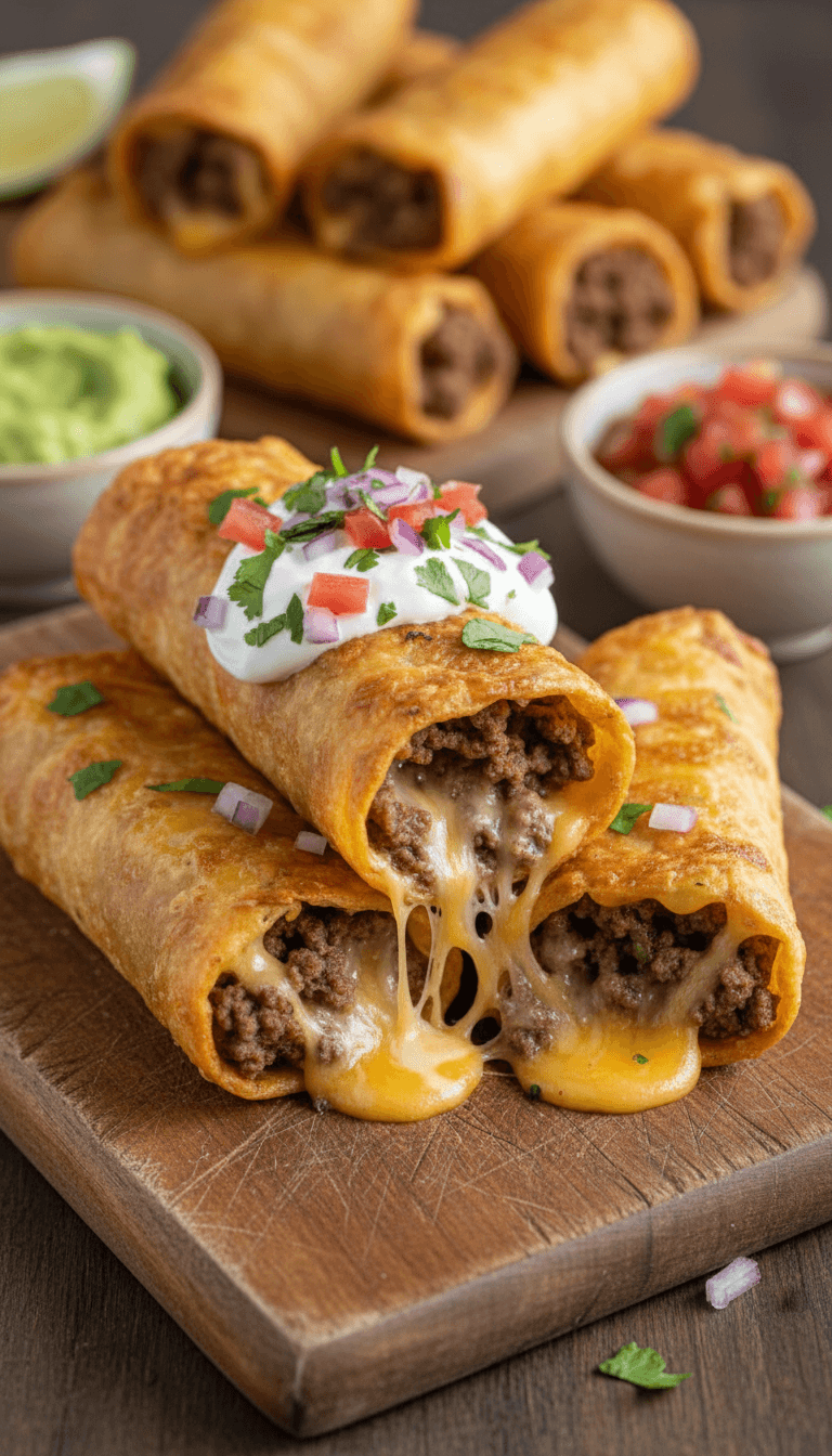 Crispy Keto Beef Taquitos