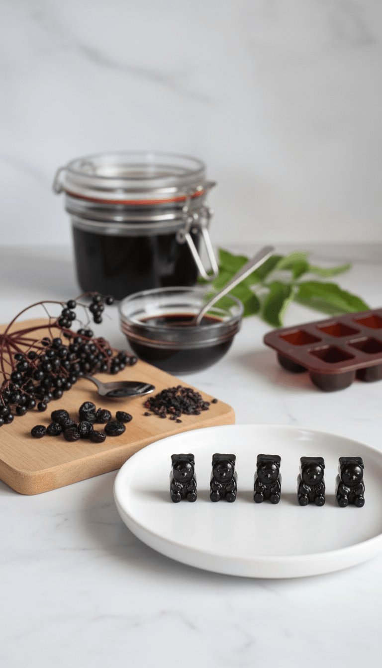 Homemade Elderberry Gummies