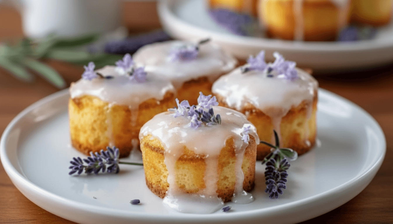 Mini Lemon Cakes With Lavender Glaze Recipe