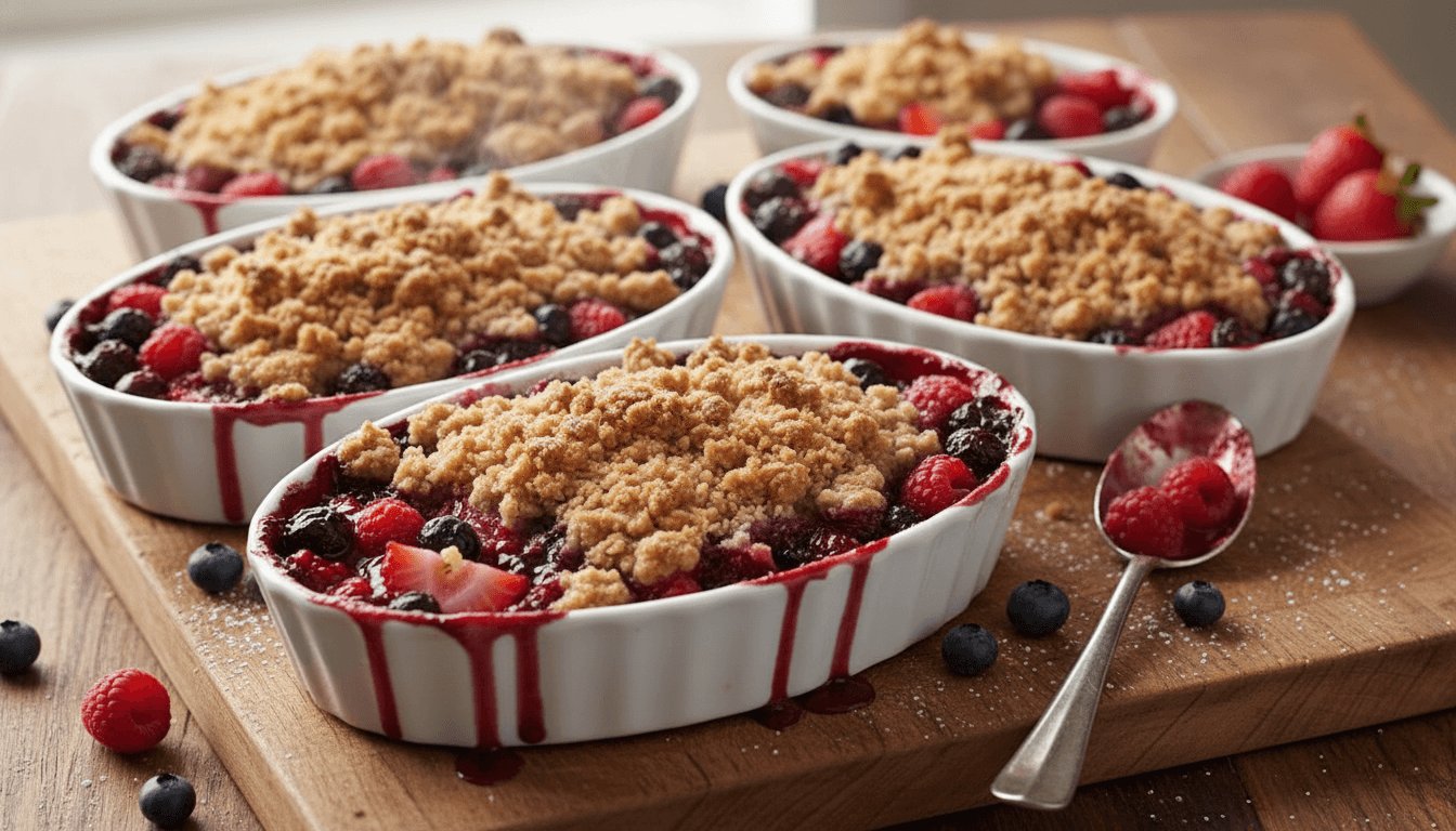 Ina Garten Tri Berry Crumbles Recipe