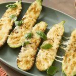 Cheesy Garlic Zucchini Steaks Recipe