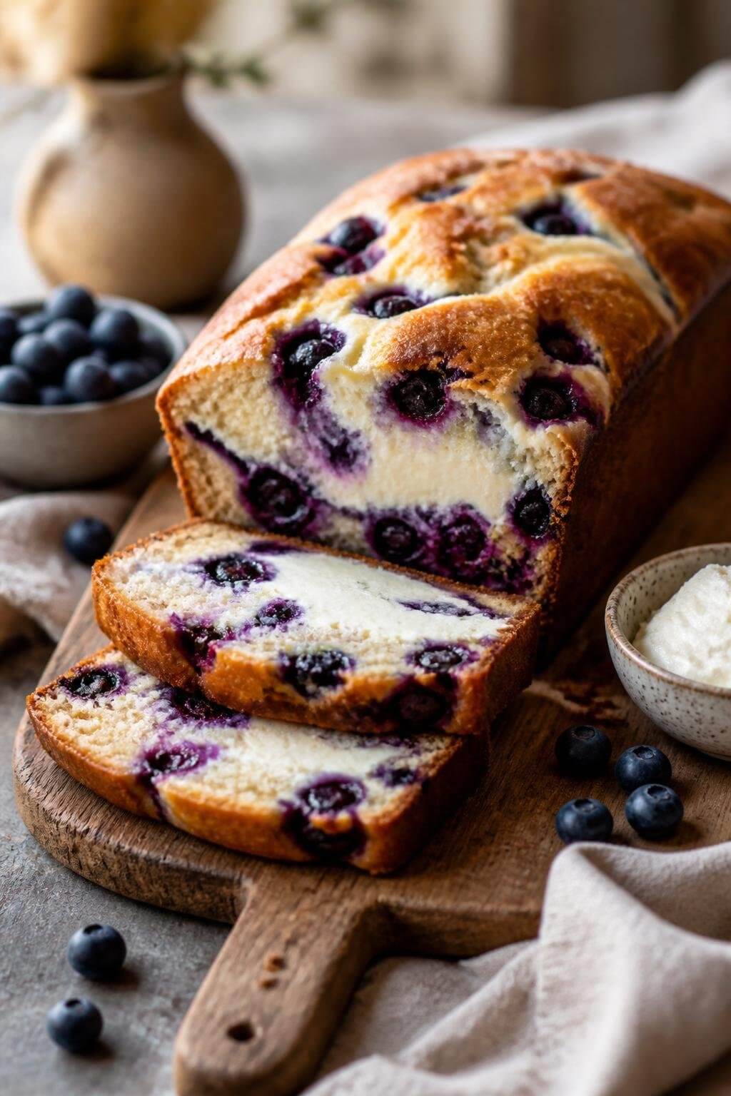 Blueberry Cream Cheese Loaf