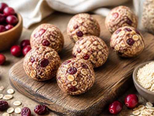 High Protein Cranberry Energy Balls Recipe